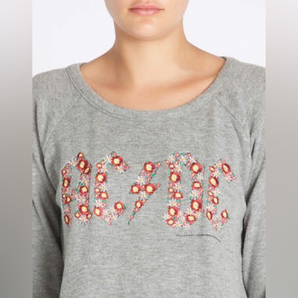 ❤️CHASER AC/DC FLORAL EMBROIDERY PULLOVER SWEATER M - Picture 3 of 6